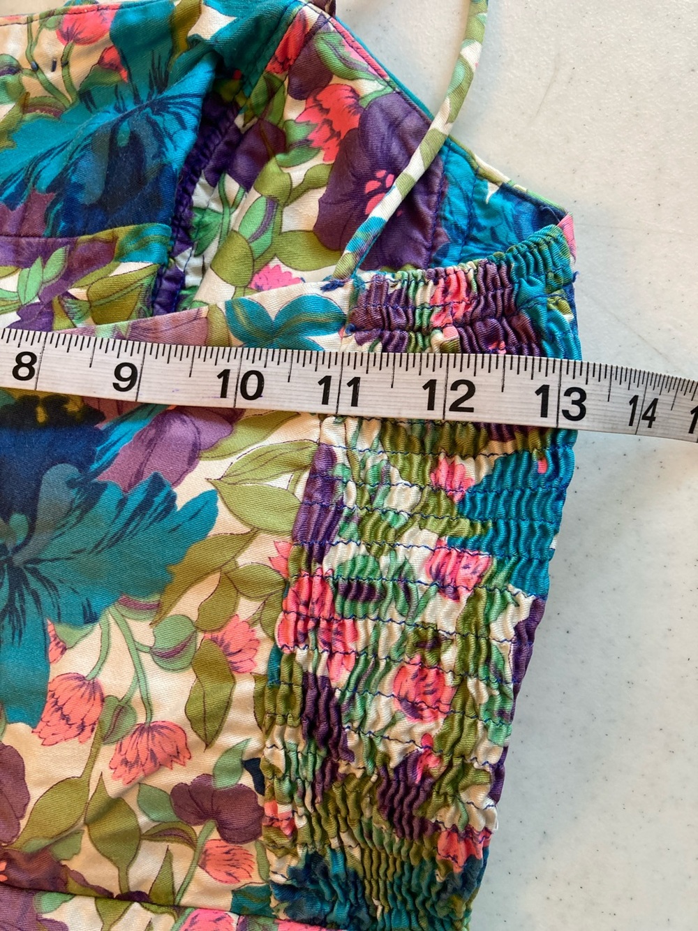 VTG Kahala Hawaii One-Piece Swim Romper in Teal & Purple - Picture 9 of 13
